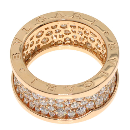 BVLGARI B.zero1 Full Pave Diamond #54 Ring K18 Pink Gold Ladies [Used]