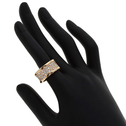 BVLGARI B.zero1 Full Pave Diamond #54 Ring K18 Pink Gold Ladies [Used]