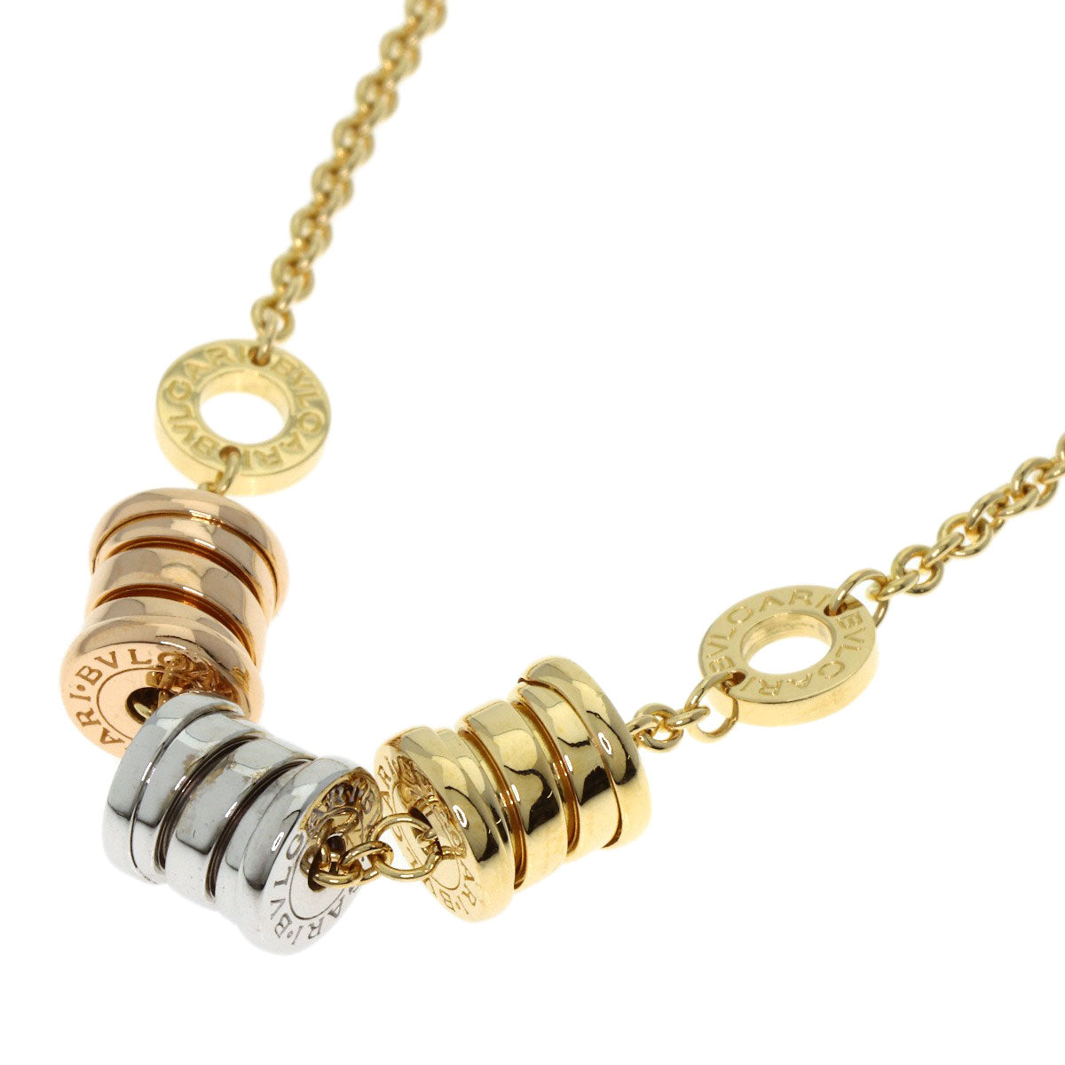 BVLGARI B.zero1 Three Elements Bracelet K18 Yellow Gold 18K Pink GoldLadies [Used]