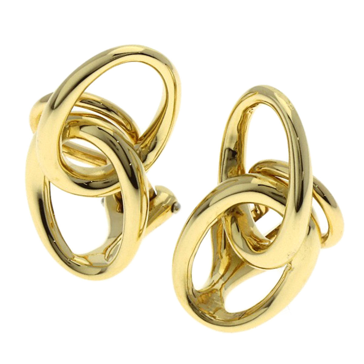 TIFFANY&Co. Double loop Earring K18 Yellow Gold Ladies [Used]