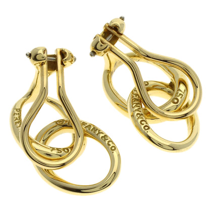 TIFFANY&Co. Double loop Earring K18 Yellow Gold Ladies [Used]
