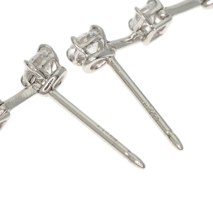 HARRY WINSTON Three Stone Wire Drop Diamond earring Platinum PT950 Ladies [Used]