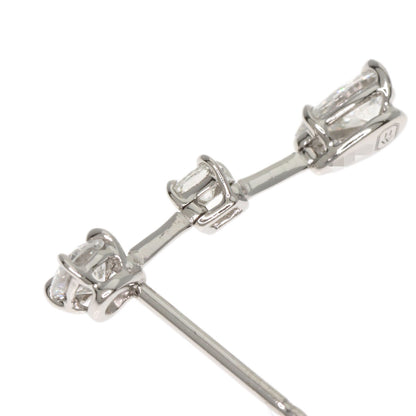 HARRY WINSTON Three Stone Wire Drop Diamond earring Platinum PT950 Ladies [Used]