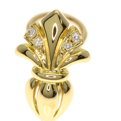 MIKIMOTO Diamond Pearl Pearl replacement charm included Earring K18 Yellow Gold Ladies [Used]