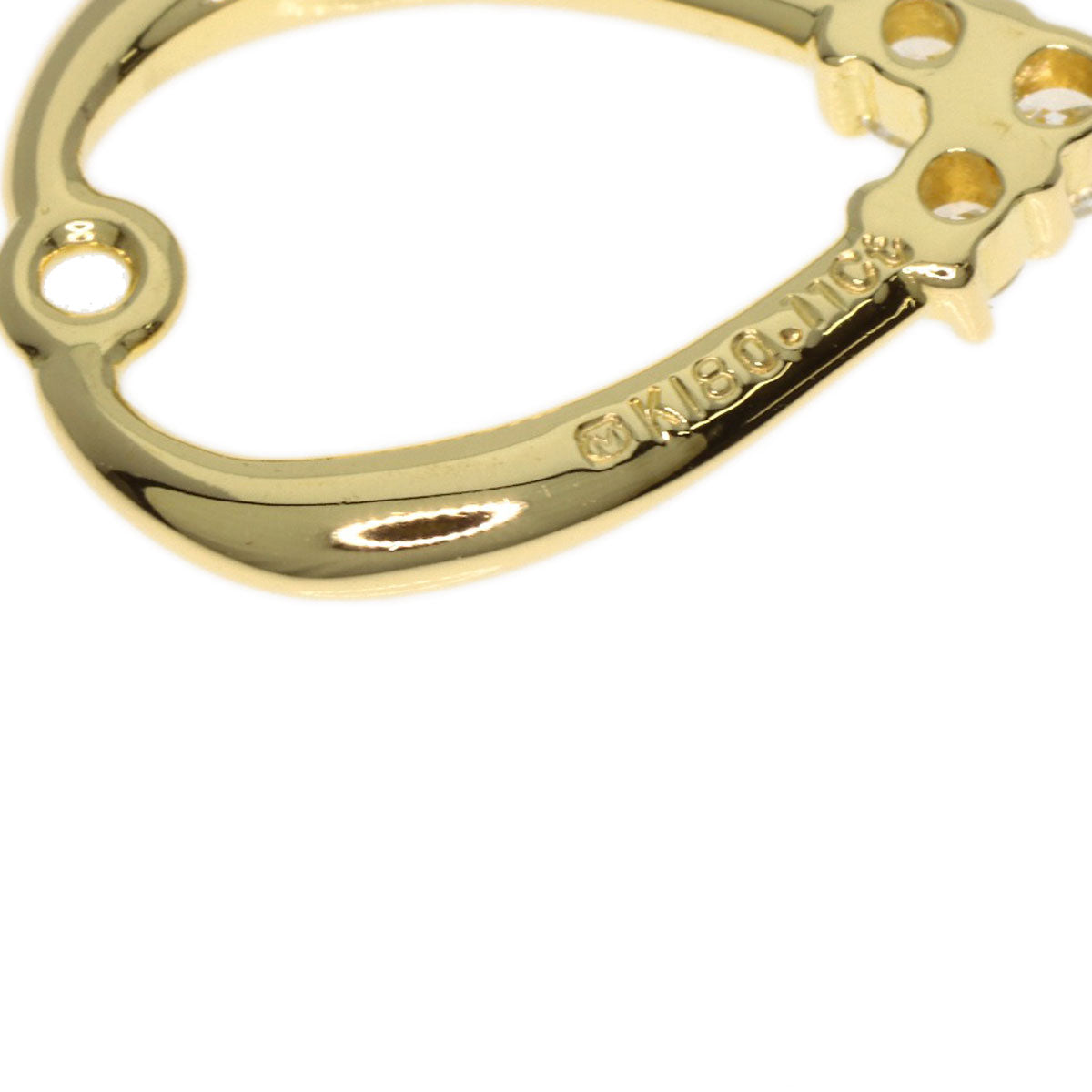 MIKIMOTO Diamond Pearl Pearl replacement charm included Earring K18 Yellow Gold Ladies [Used]