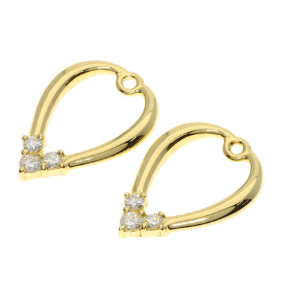 MIKIMOTO Diamond Pearl Pearl replacement charm included Earring K18 Yellow Gold Ladies [Used]