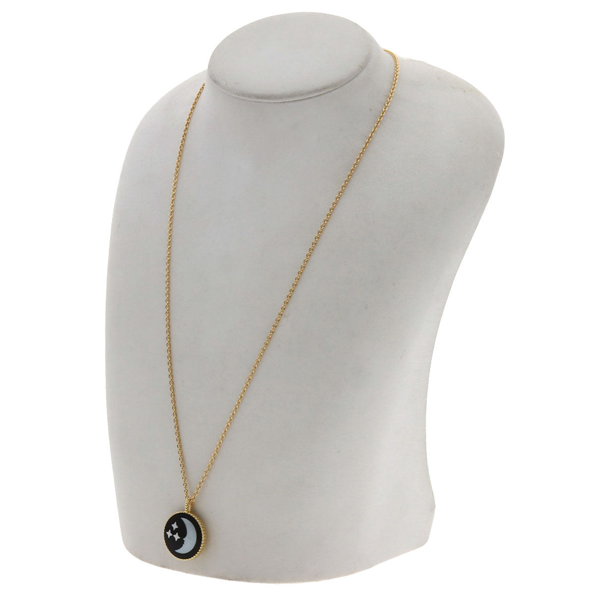 Dior Rose Celeste Moon and Sun Diamond Necklace K18 Yellow Gold Ladies [Used]