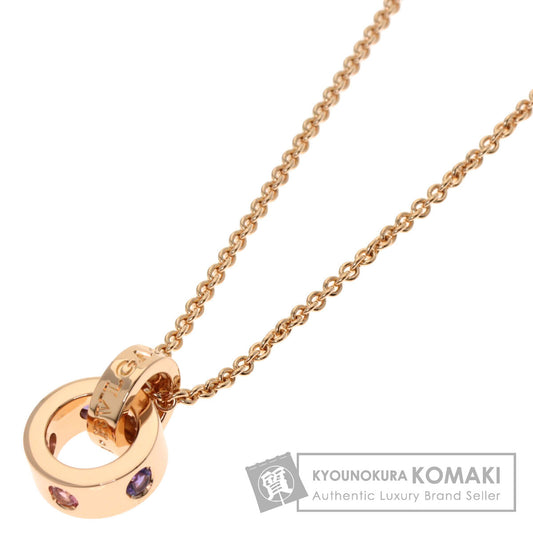 BVLGARI Roman Sorbet Pink Tourmaline Amethyst Necklace K18 Pink Gold Ladies [Used]