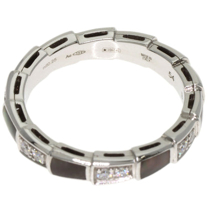 BVLGARI Serpenti Viper Shell Diamond #54 Ring K18 White Gold Ladies [Used]