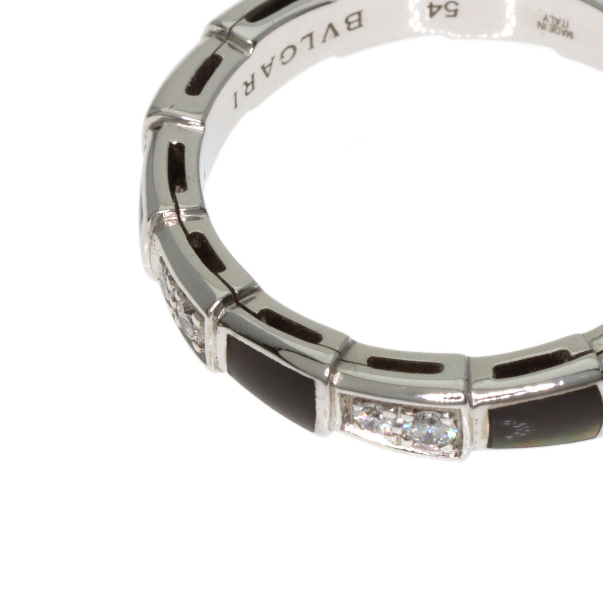 BVLGARI Serpenti Viper Shell Diamond #54 Ring K18 White Gold Ladies [Used]