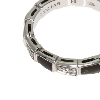 BVLGARI Serpenti Viper Shell Diamond #54 Ring K18 White Gold Ladies [Used]