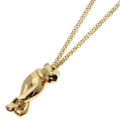 CARTIER PANTHERE Onyx Green Garnet Necklace K18 Yellow Gold Ladies [Used]