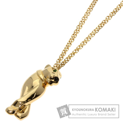 CARTIER PANTHERE Onyx Green Garnet Necklace K18 Yellow Gold Ladies [Used]