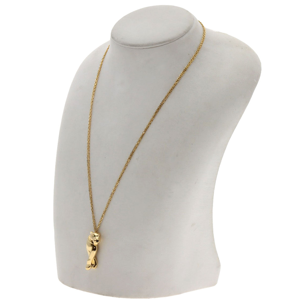 CARTIER PANTHERE Onyx Green Garnet Necklace K18 Yellow Gold Ladies [Used]