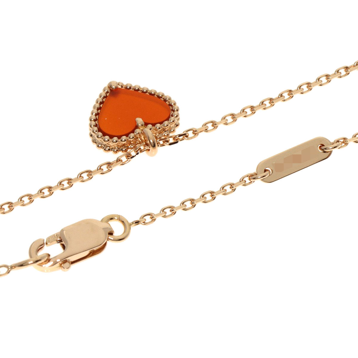 Van Cleef & Arpels Sweetheart Carnelian Necklace K18 Pink Gold Ladies [Used]