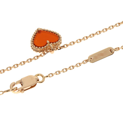 Van Cleef & Arpels Sweetheart Carnelian Necklace K18 Pink Gold Ladies [Used]