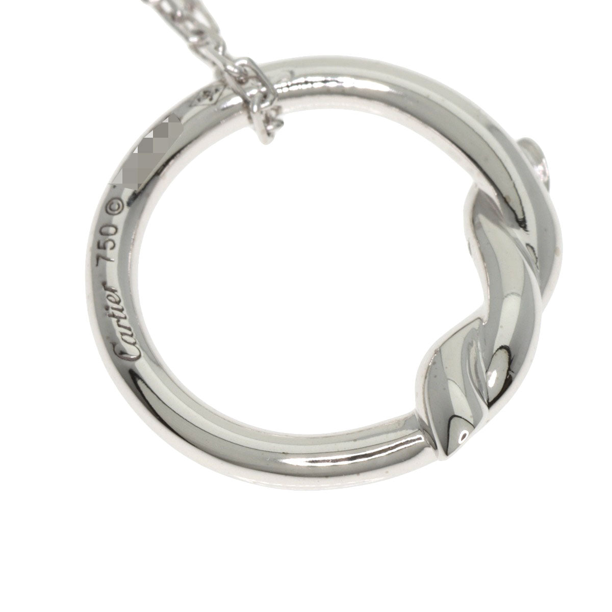 CARTIER Entrelaces Diamond Necklace K18 White Gold Ladies [Used]