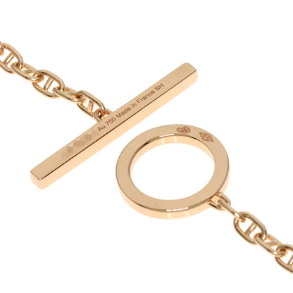 HERMES Chaine d'Ancre Contour Diamond SH Bracelet K18 Pink Gold Ladies [Used]