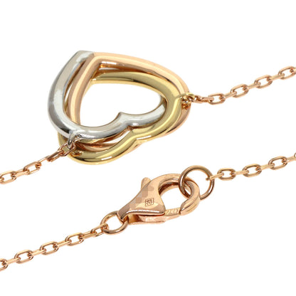 CARTIER Trinity Heart Diamond Necklace K18 Yellow Gold K18 White GoldLadies [Used]
