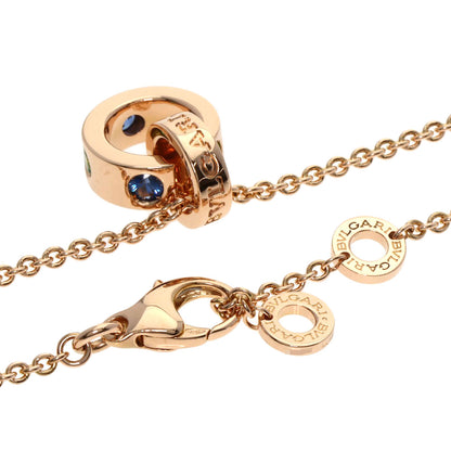 BVLGARI Roman Sorbet Sapphire Green Garnet Necklace K18 Pink Gold Ladies [Used]