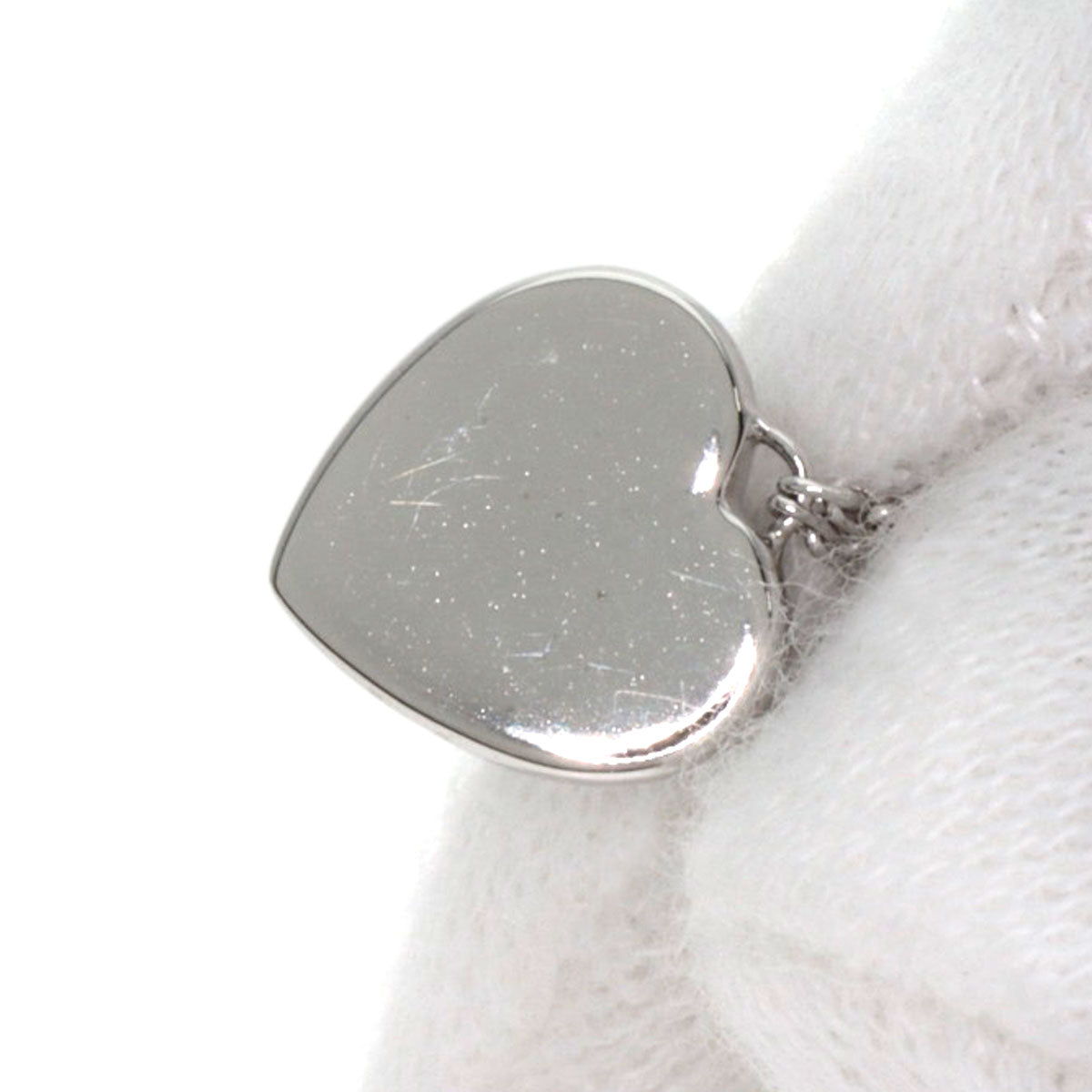 CARTIER Heart Pave Diamond Necklace K18 White Gold Ladies [Used]