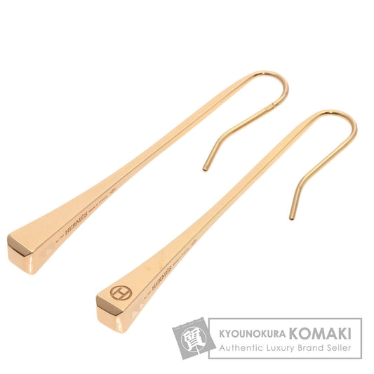 HERMES Clou de Forges earring K18 Pink Gold Ladies [Used]