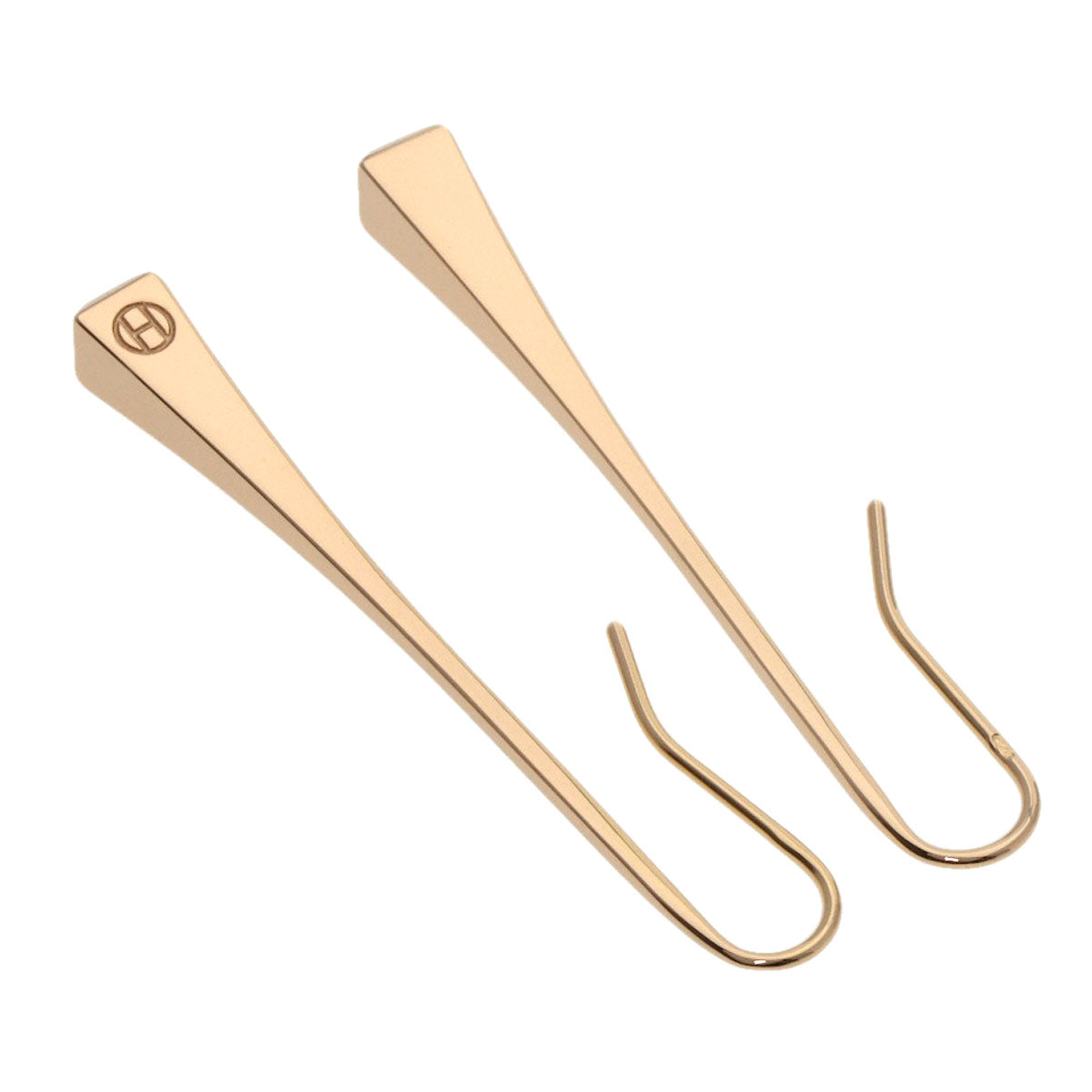 HERMES Clou de Forges earring K18 Pink Gold Ladies [Used]