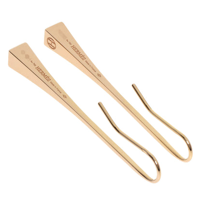 HERMES Clou de Forges earring K18 Pink Gold Ladies [Used]