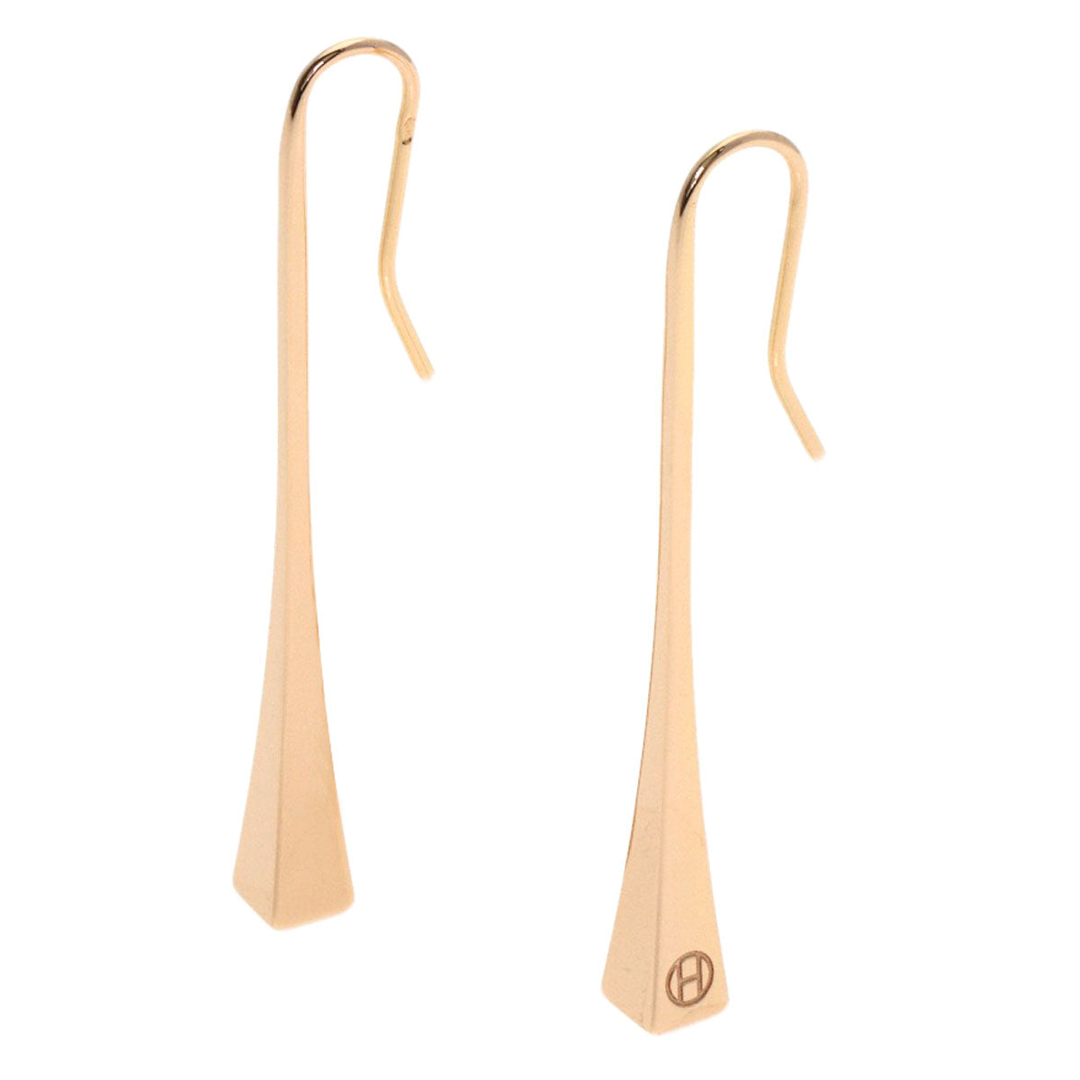 HERMES Clou de Forges earring K18 Pink Gold Ladies [Used]