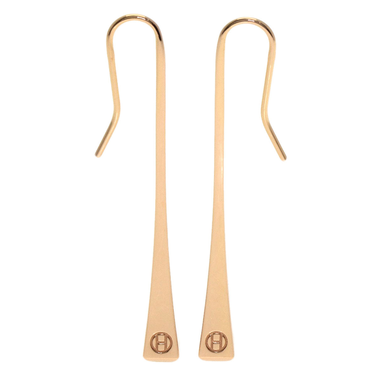 HERMES Clou de Forges earring K18 Pink Gold Ladies [Used]