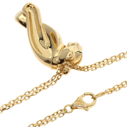 CARTIER PANTHERE Onyx Green Garnet Necklace K18 Yellow Gold Ladies [Used]