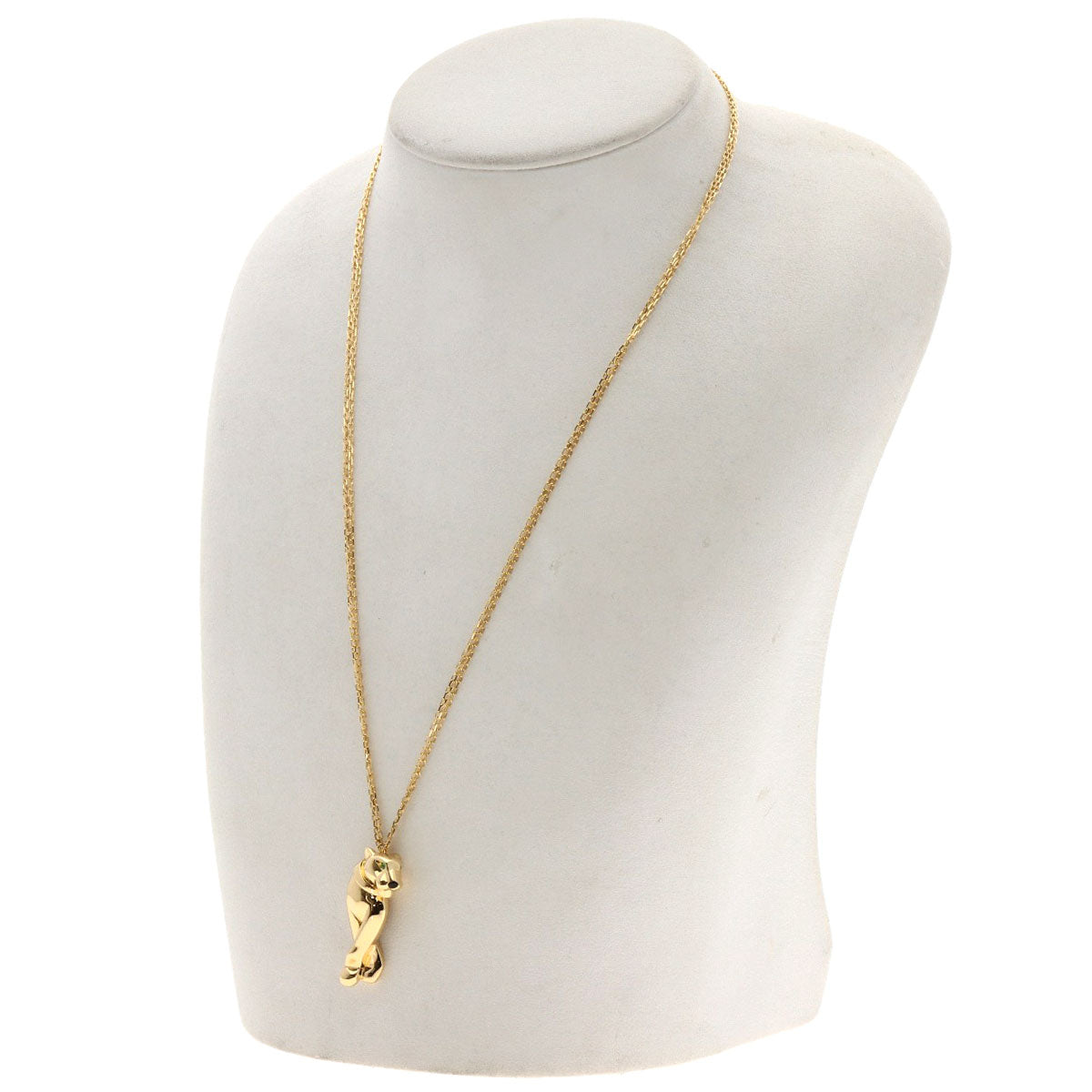 CARTIER PANTHERE Onyx Green Garnet Necklace K18 Yellow Gold Ladies [Used]