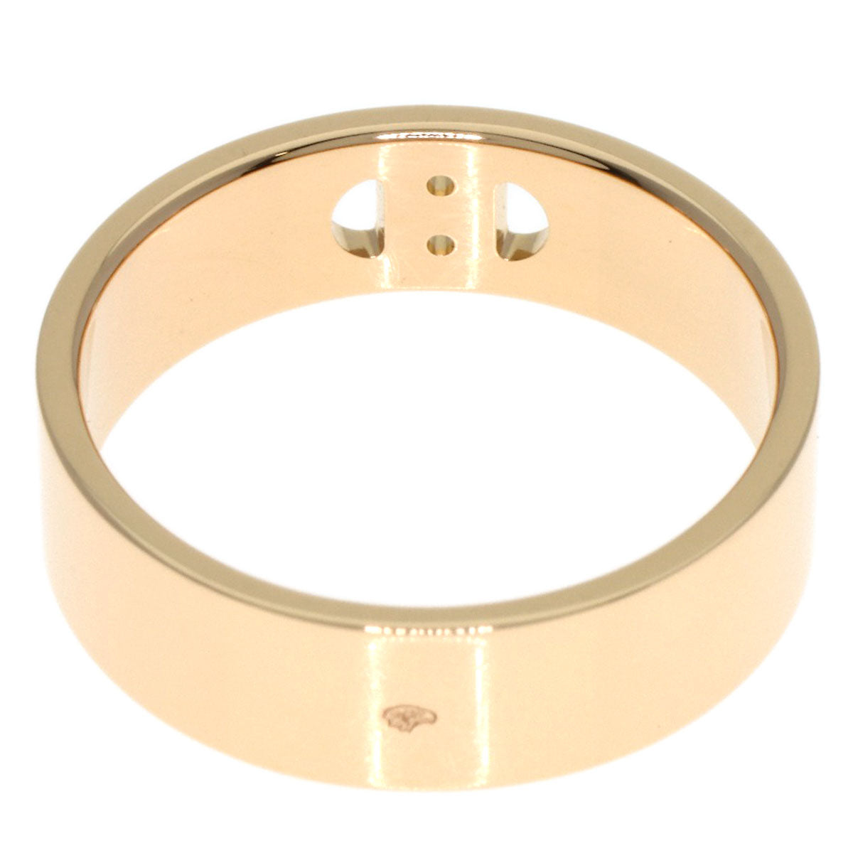 HERMES H Dunkle PM Diamond #53 Ring K18 Pink Gold Ladies [Used]