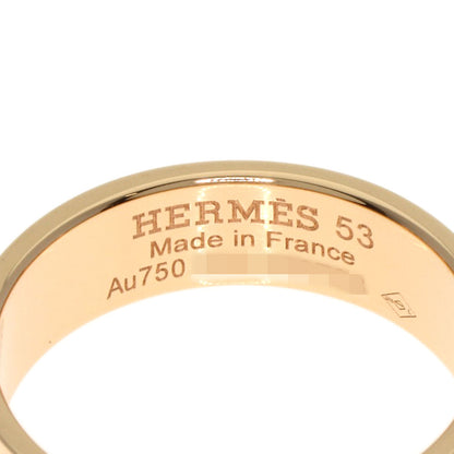 HERMES H Dunkle PM Diamond #53 Ring K18 Pink Gold Ladies [Used]