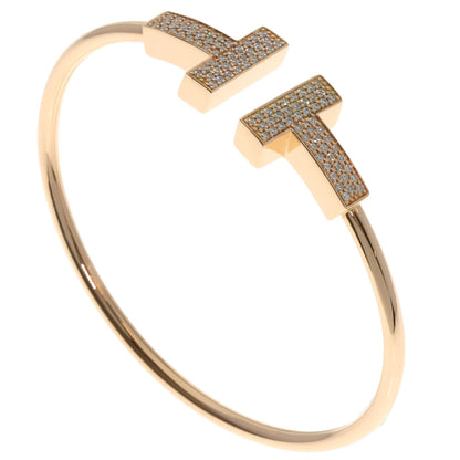 TIFFANY&Co. TWire Wide Large Bracelet K18 Pink Gold Ladies [Used]