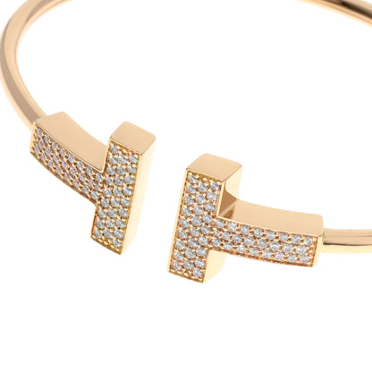 TIFFANY&Co. TWire Wide Large Bracelet K18 Pink Gold Ladies [Used]