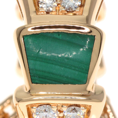 BVLGARI Serpenti Malachite Diamond Necklace K18 Pink Gold Ladies [Used]