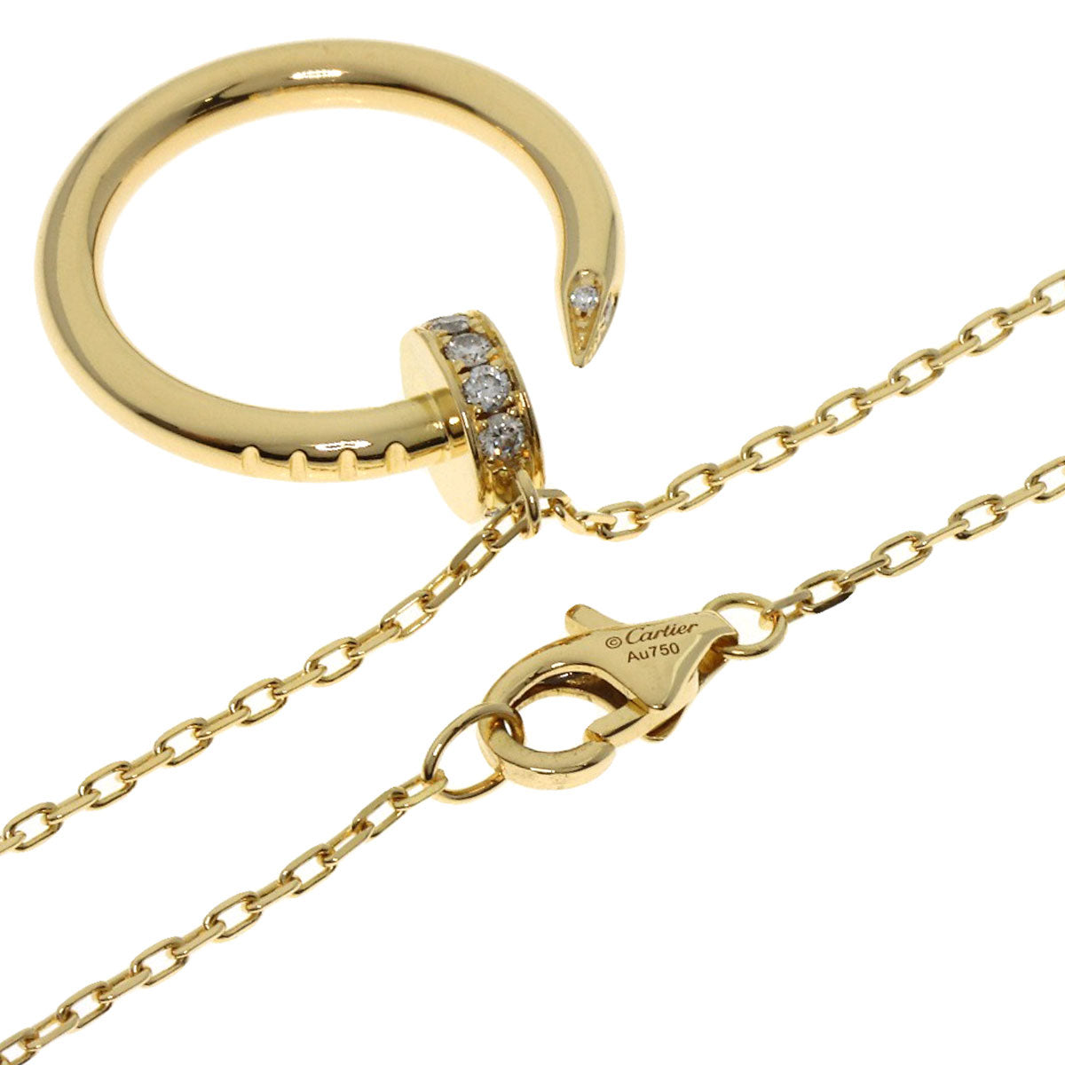 CARTIER Just Ankle Diamond Necklace K18 Yellow Gold Ladies [Used]