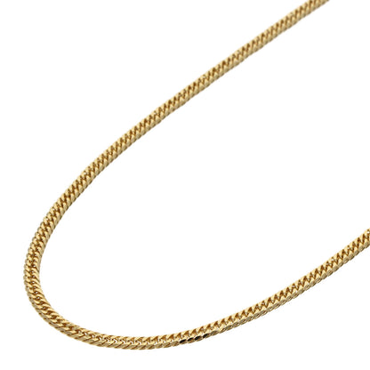 Curb chain Kihei W6 side Necklace K18 Yellow Gold 9.2g　Ladies