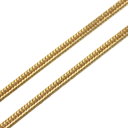 Curb chain Kihei W6 side Necklace K18 Yellow Gold 10.1g　Ladies