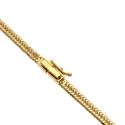 Curb chain Kihei W6 side Necklace K18 Yellow Gold 10.1g　Ladies