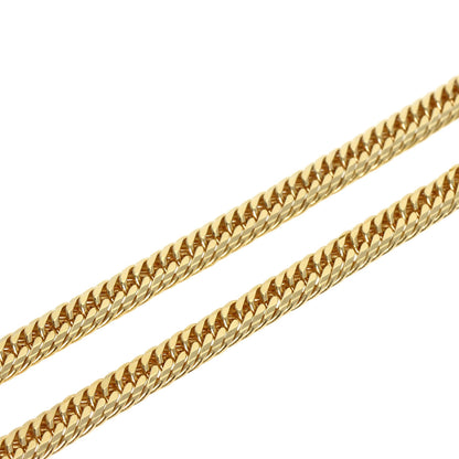 Curb chain Kihei W6 side Necklace K18 Yellow Gold 20.3g　Ladies