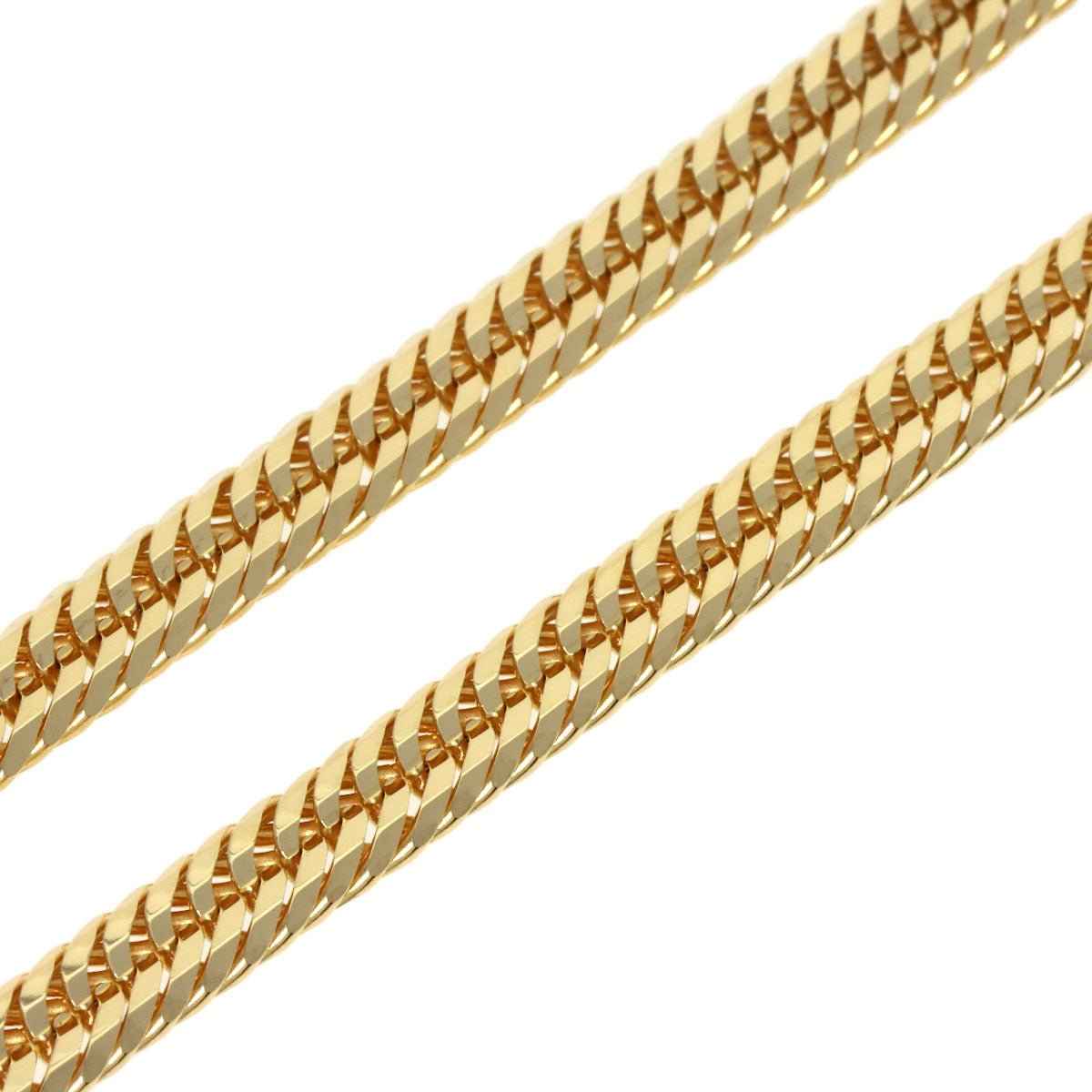 Curb chain Kihei W6 side Necklace K18 Yellow Gold 30.6g　Ladies