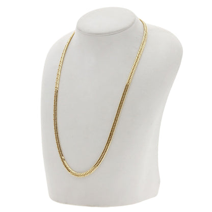 Curb chain Kihei W6 side Necklace K18 Yellow Gold 30.6g　Ladies