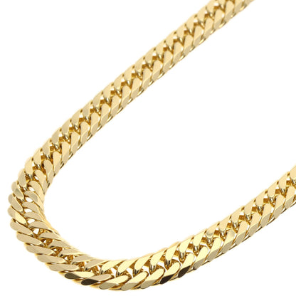 Curb chain Kihei 6 sides Necklace K18 Yellow Gold 50.9g　unisex