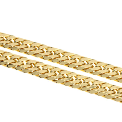 Curb chain Kihei 6 sides Necklace K18 Yellow Gold 50.9g　unisex