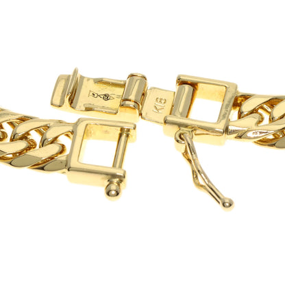Curb chain Kihei 6 sides Necklace K18 Yellow Gold 50.9g　unisex