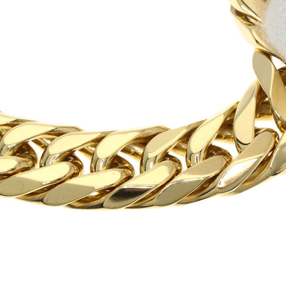 Curb chain Kihei 6 sides Bracelet K18 Yellow Gold 49.6g　unisex