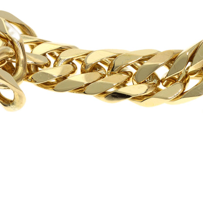 Curb chain Kihei 6 sides Bracelet K18 Yellow Gold 49.6g　unisex