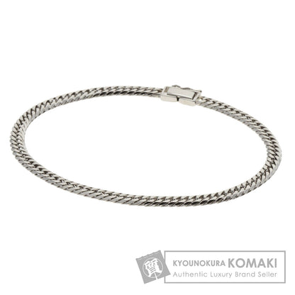 Curb chain Kihei 6 sides Bracelet Platinum PT850 24.8g　mens